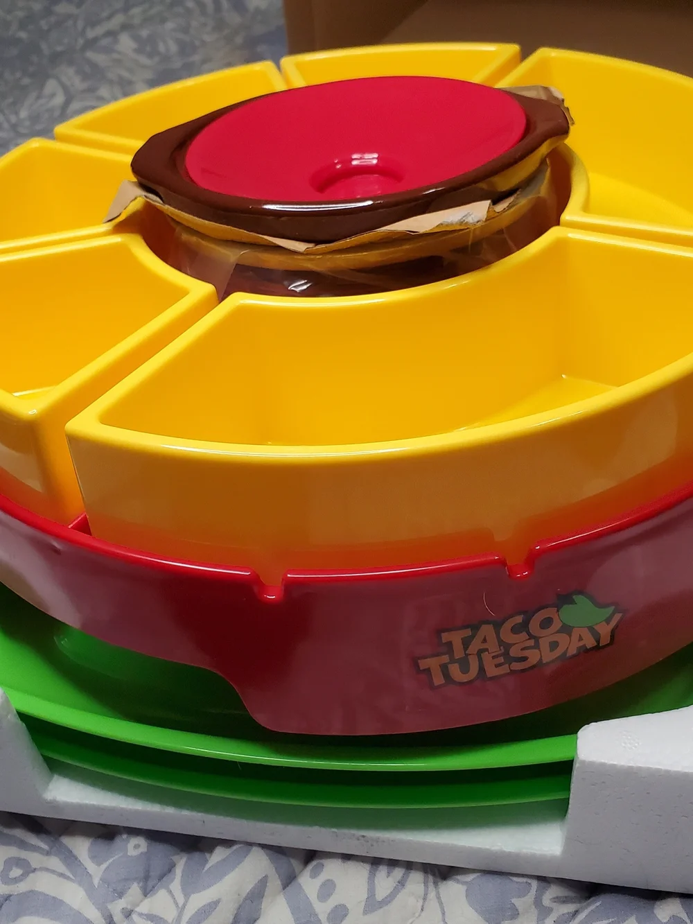 Taco Tuesday Taco Lazy Susan With Warming Hot Pot